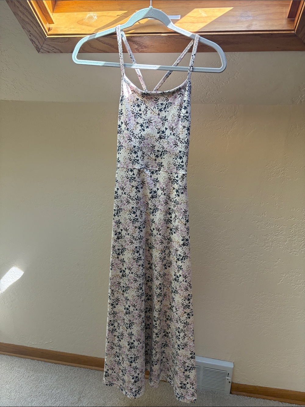 PACT fit and flare midi dress, XS, floral pattern , NWOT,